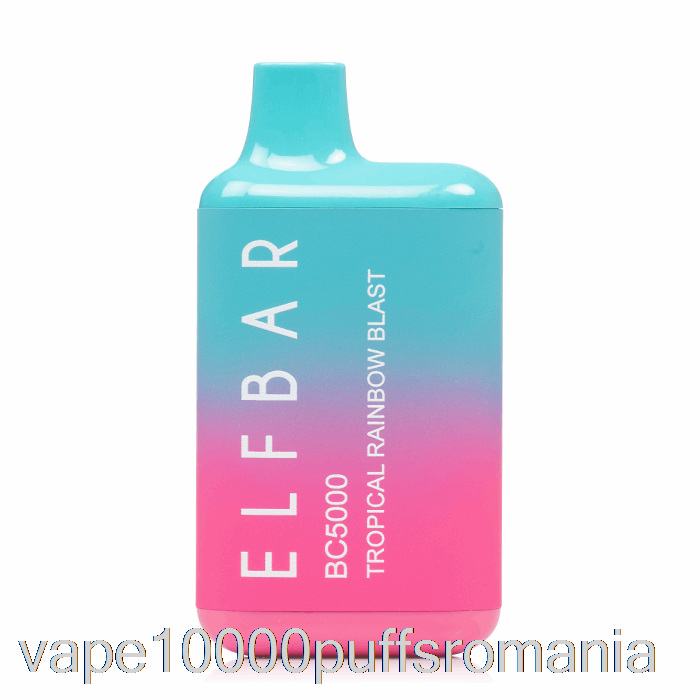 Vape Romania Bc5000 0% Zero Nicotină De Unică Folosință Tropicală Curcubeu Blast